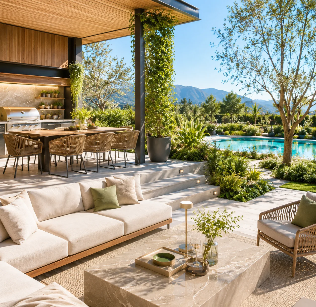 Arredi da esterno, attrezzature da giardino, barbecue, piscine e garden center
