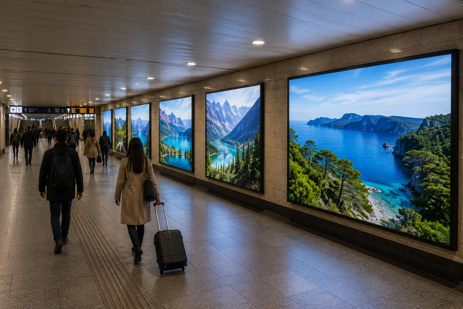 Branding pubblicitario su banchine e sottopassaggi ferroviari
